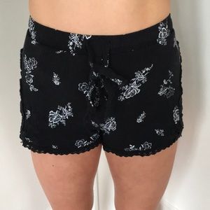 Black flowy shorts